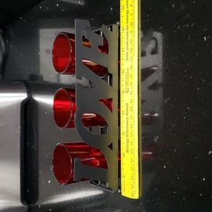 Great Valentine's Day Gift. Vintage Metal & Glass Votive Love Holder